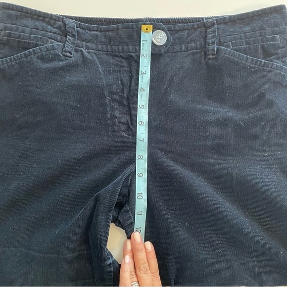 Ann Taylor Navy Blue Signature Fit Just Below Waist Corduroy Wide Leg Pants 12 - Picture 7 of 7
